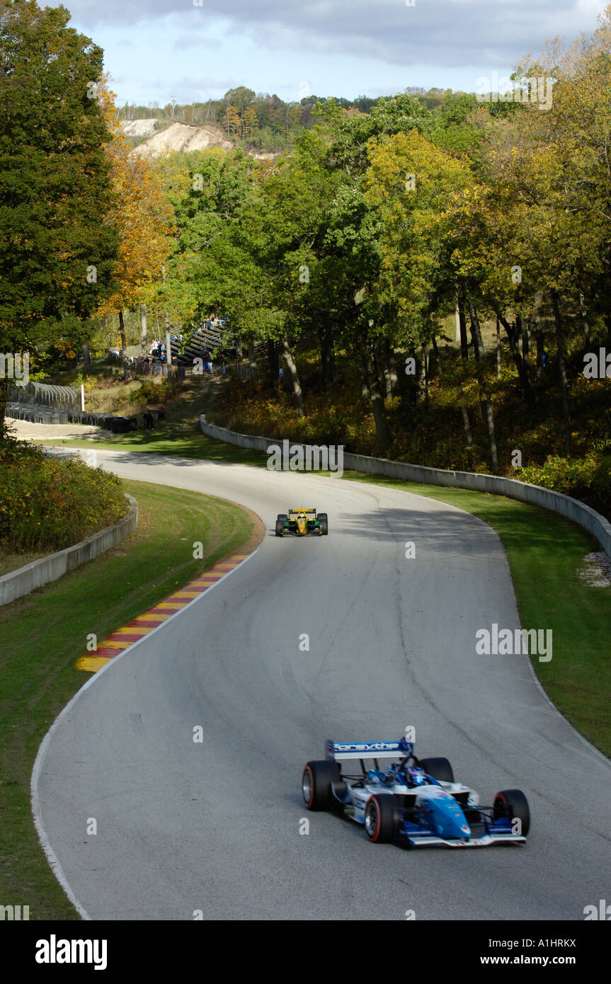 Paul Tracy rigidi in Champ Car Grand Prix di Road America 2006 Foto Stock