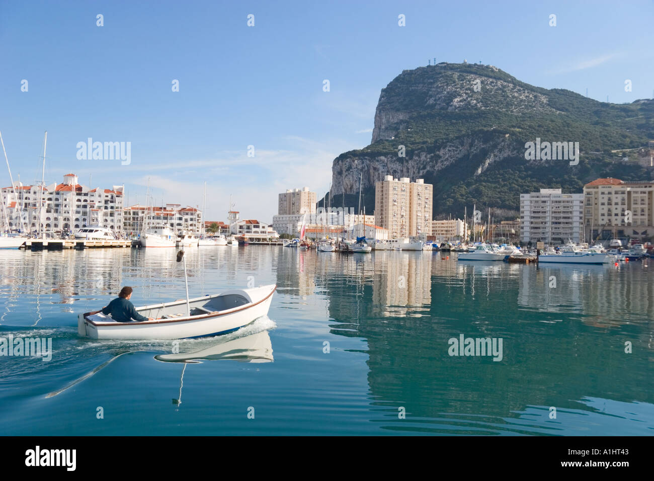 Gibilterra visto dal porto Foto Stock