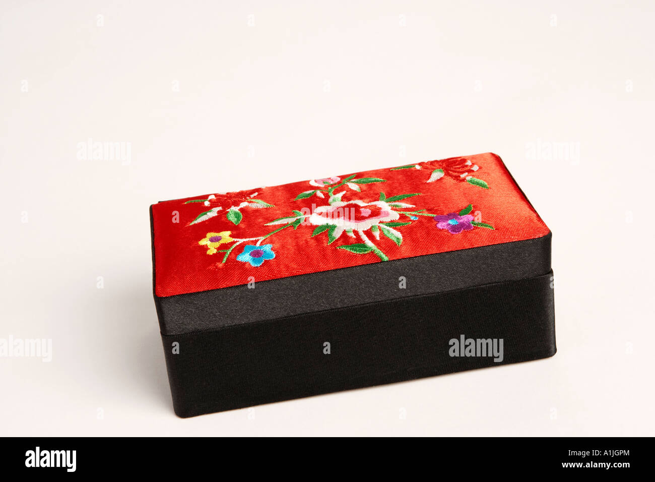 Close-up di una matita caso Foto Stock