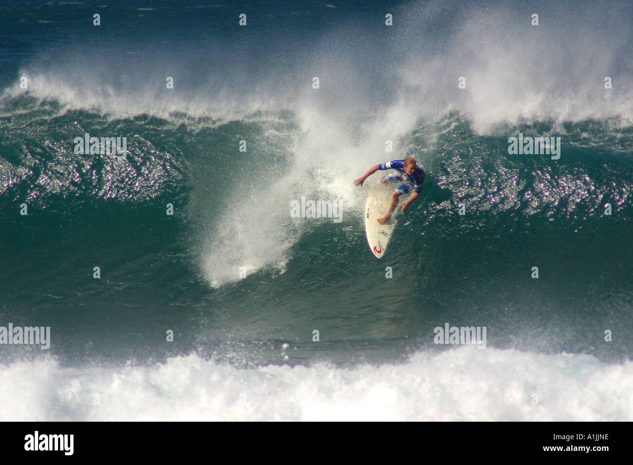 Jamie O Brien surf la pipeline Masters surfing contest North Shore Oahu Hawaii Foto Stock