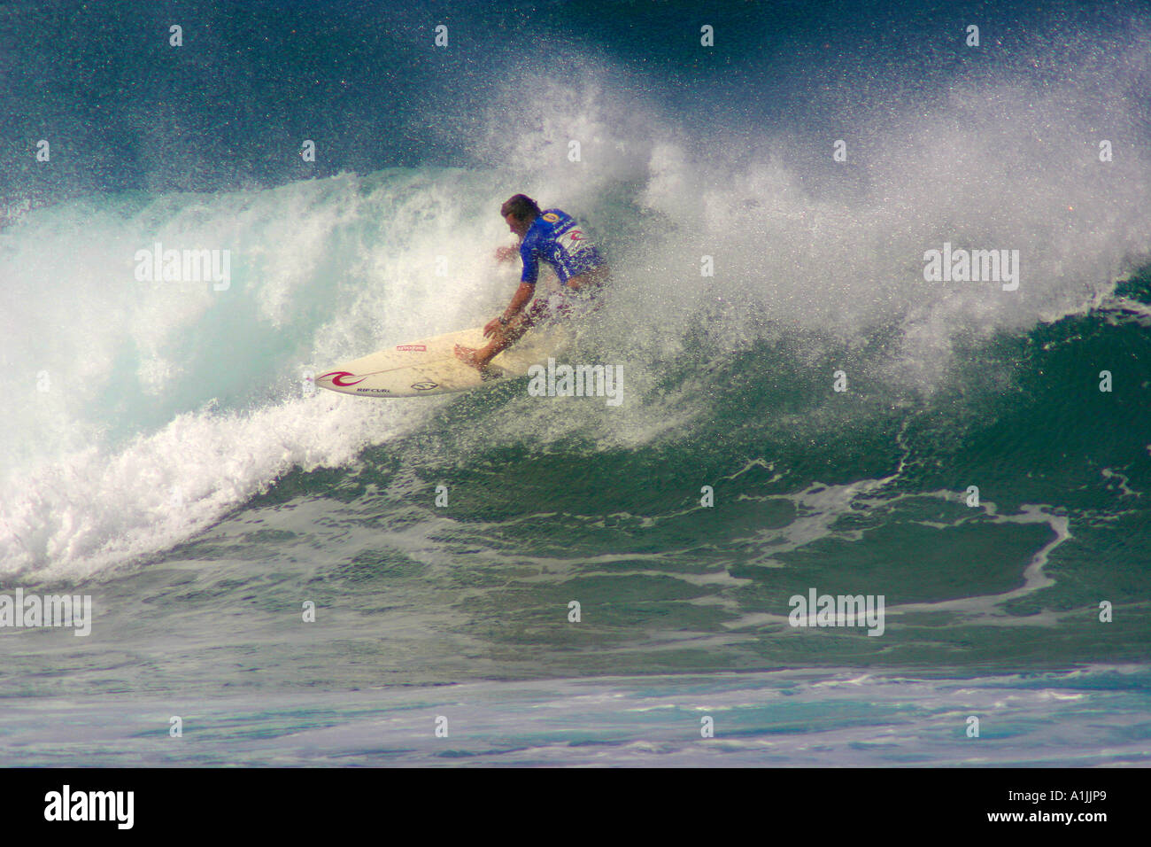 Pancho Sullivan surf la pipeline Masters surfing contest North Shore Oahu Hawaii Foto Stock