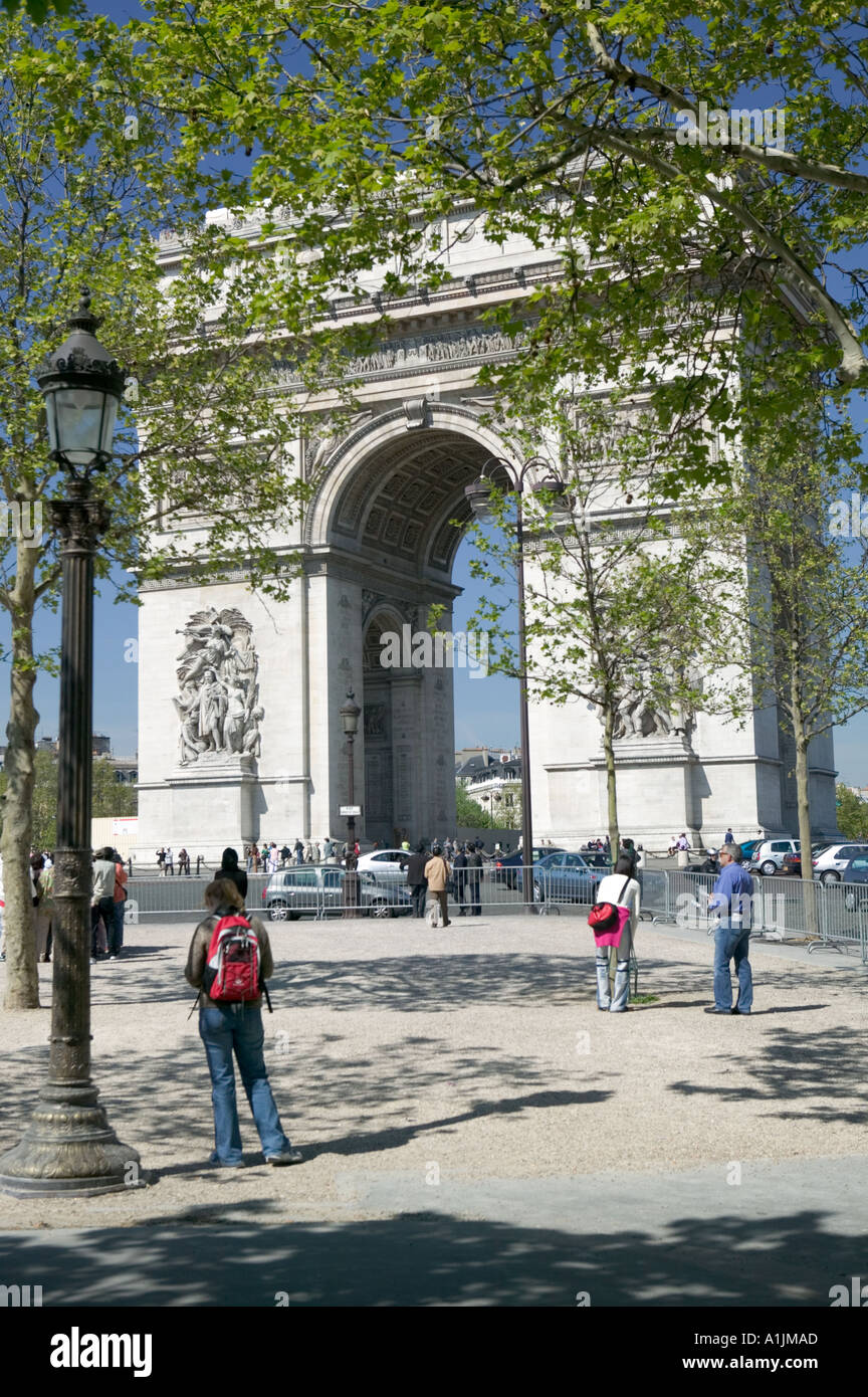 Arc de Triomphe Paris Francia Foto Stock