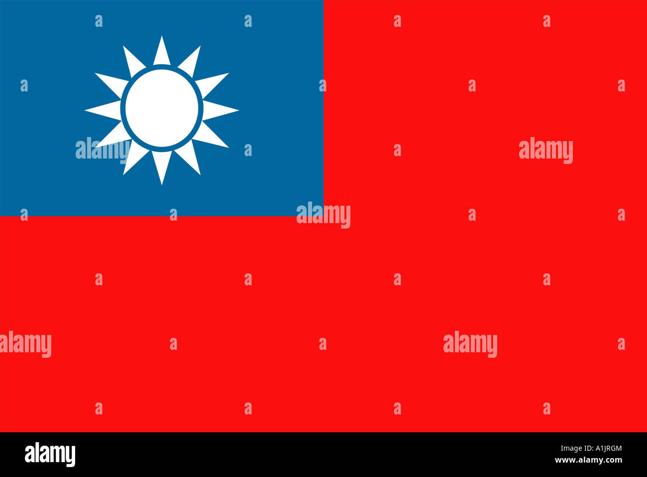 Taiwan bandiera nazionale Foto Stock