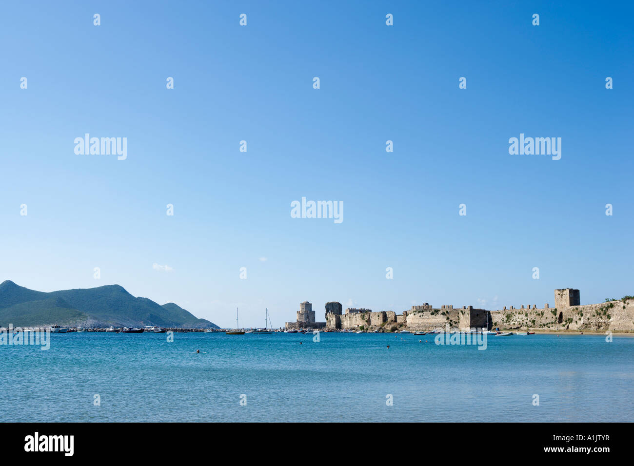 Il castello di Methoni, Messinia, Peloponneso, Grecia Foto Stock