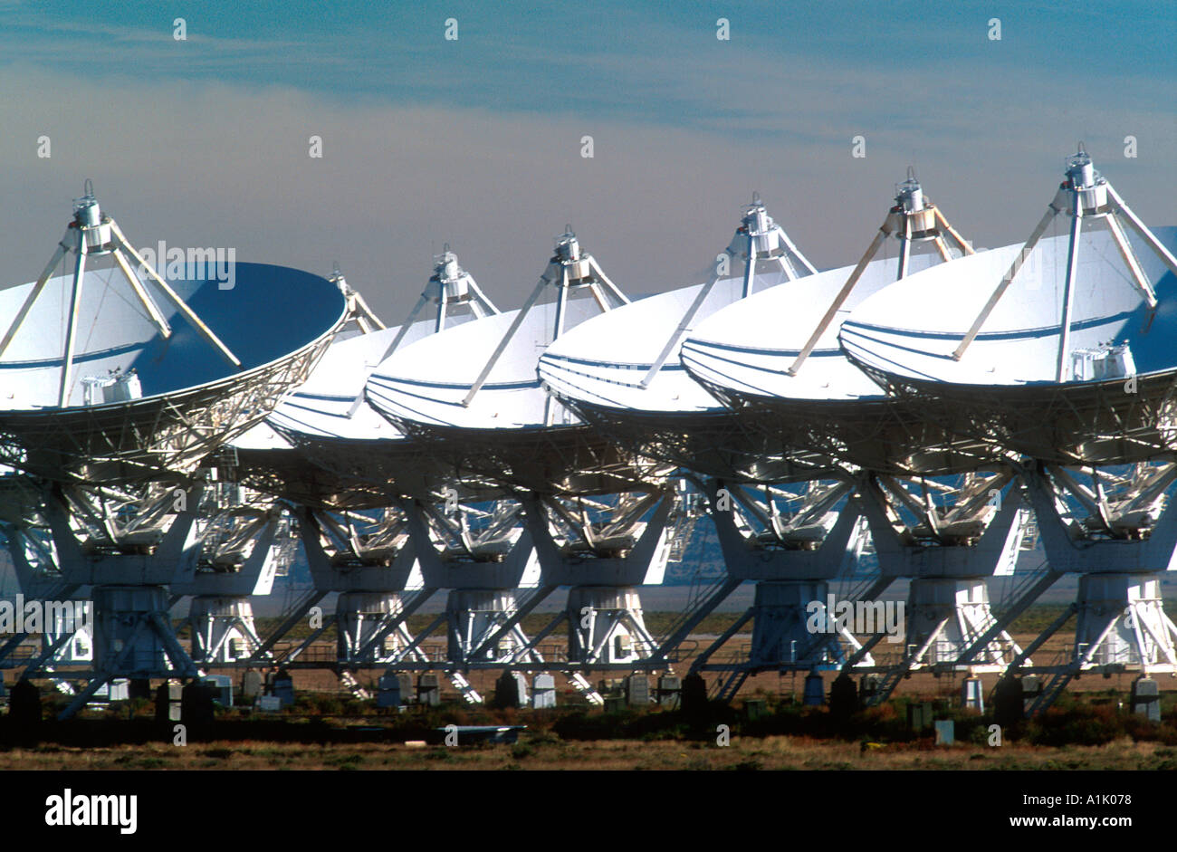 Radio Nazionale Osservatorio Astronomico telescopi molto grandi array, pianure di San Agustin, Nuovo Messico, STATI UNITI D'AMERICA Foto Stock