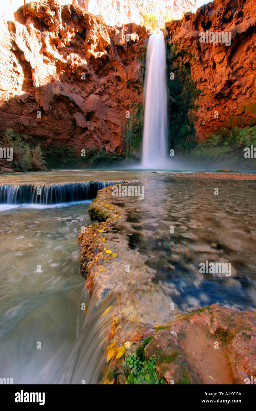 Viscosità Mooney falls, havasu creek, del Grand Canyon Foto Stock