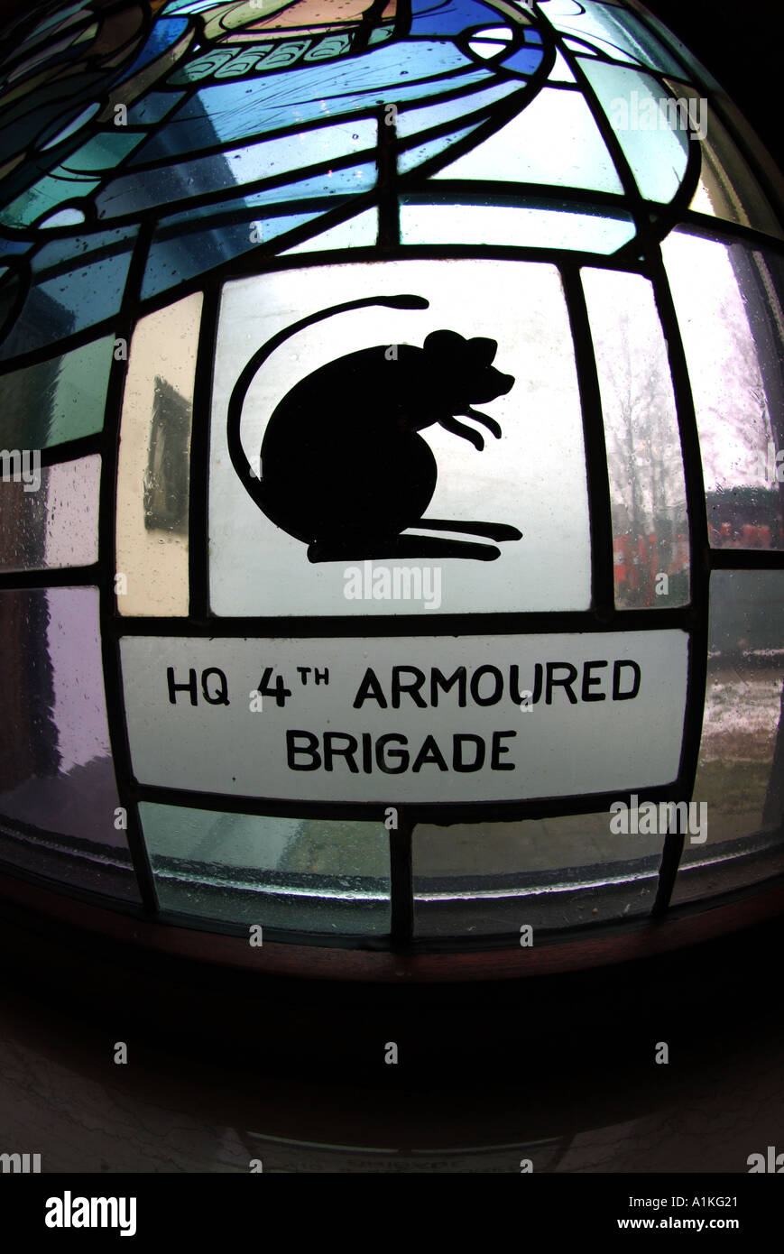 Chiesa, militare vetrata, serbatoi, sede 4° Brigata corazzata Foto Stock