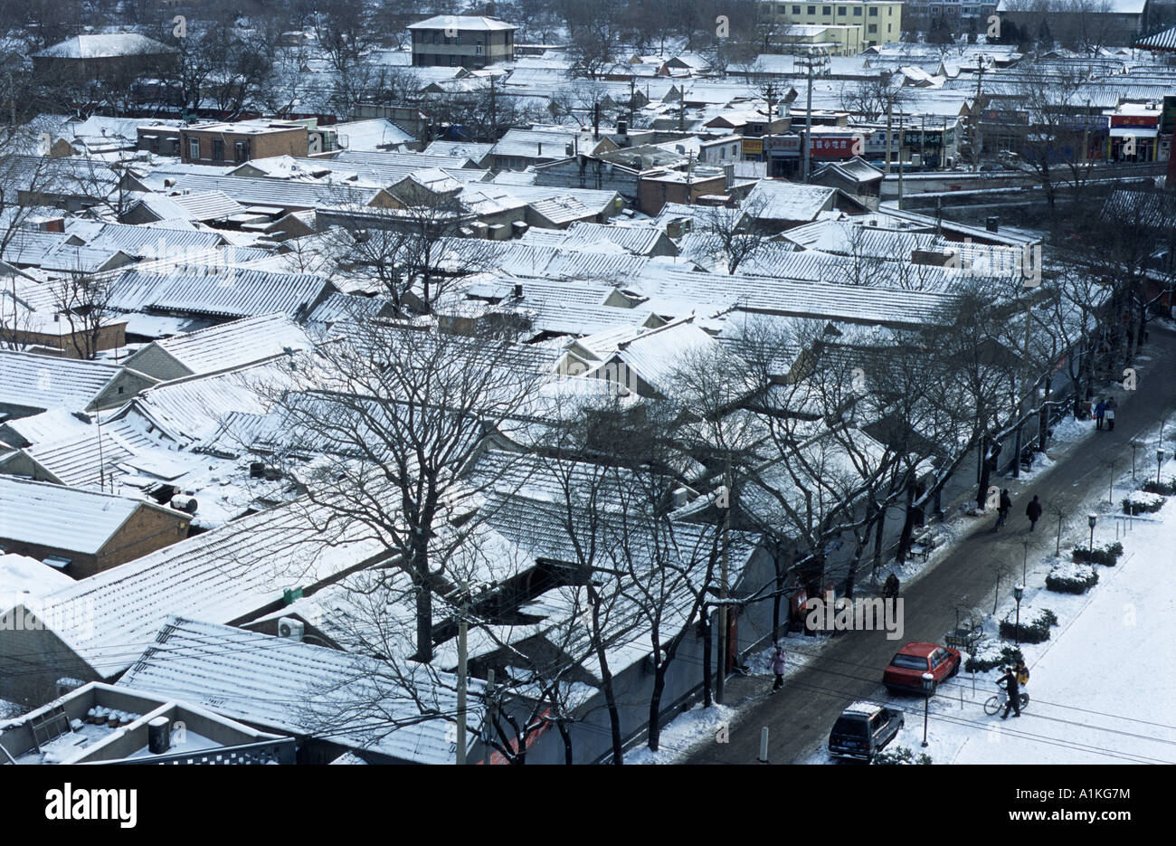 Il governo centrale di Pechino nella neve inverno 23-Dec-2002 Foto Stock