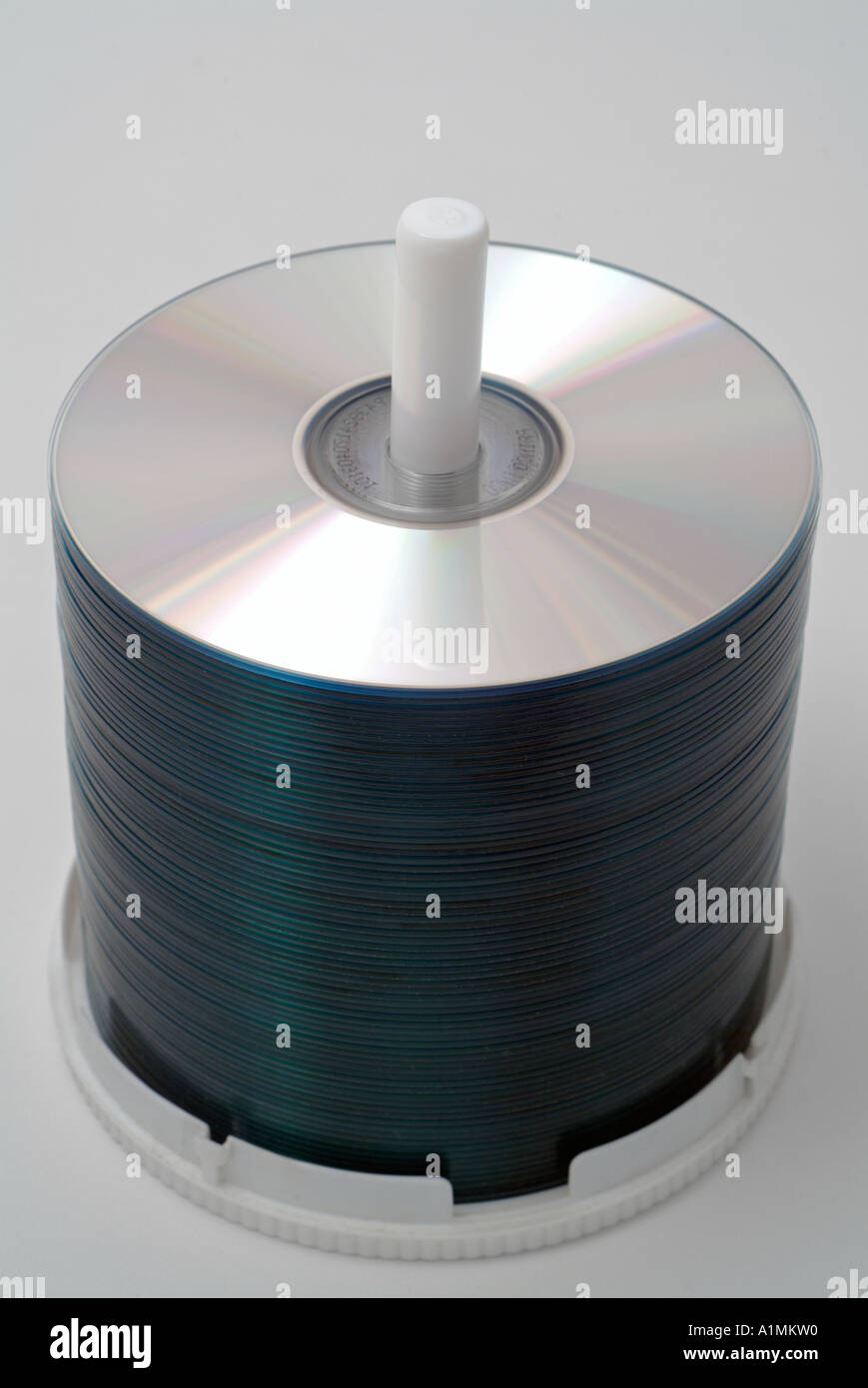 Pila di Compact Disc Foto Stock