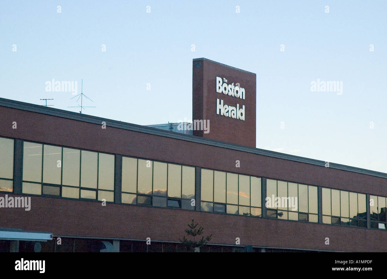 La sede del Boston Herald su Harrison Avenue Foto Stock