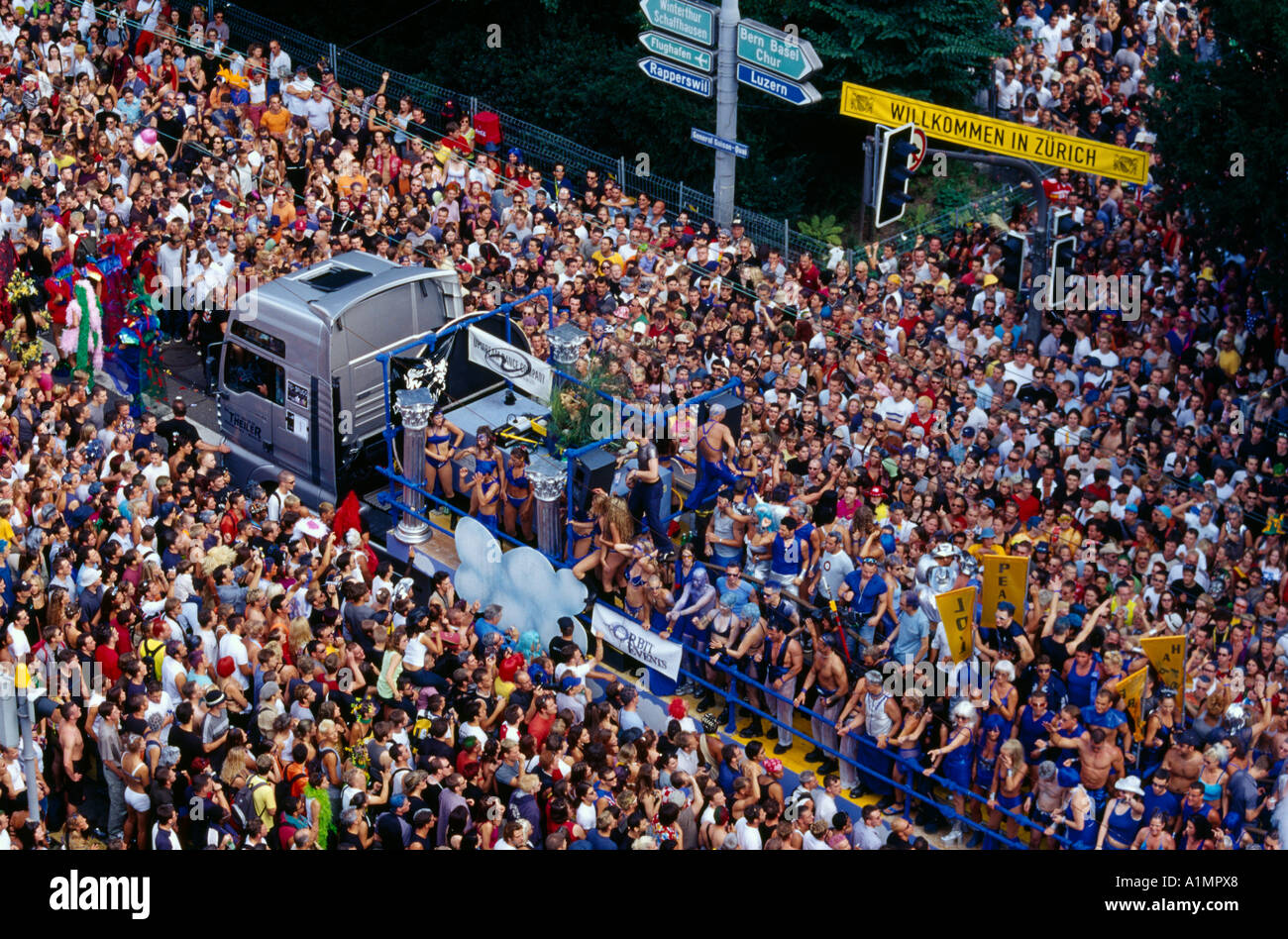 Street Parade di Zurigo Svizzera Foto stock Alamy