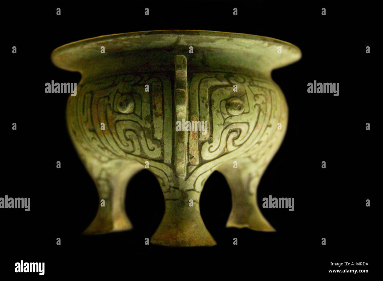 Zhong Guo Li cibo nave tardo Western dinastia Zhou inizio del IX secolo 771BC visualizzato presso il Museo di Shanghai in Cina Foto Stock