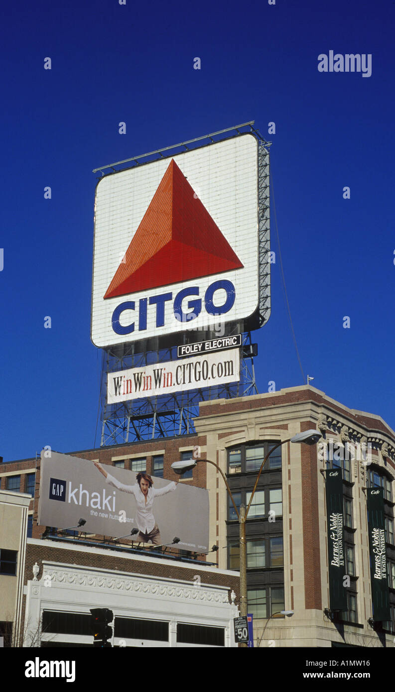 La Citgo segno a Kenmore Square Boston Massachusetts Foto Stock