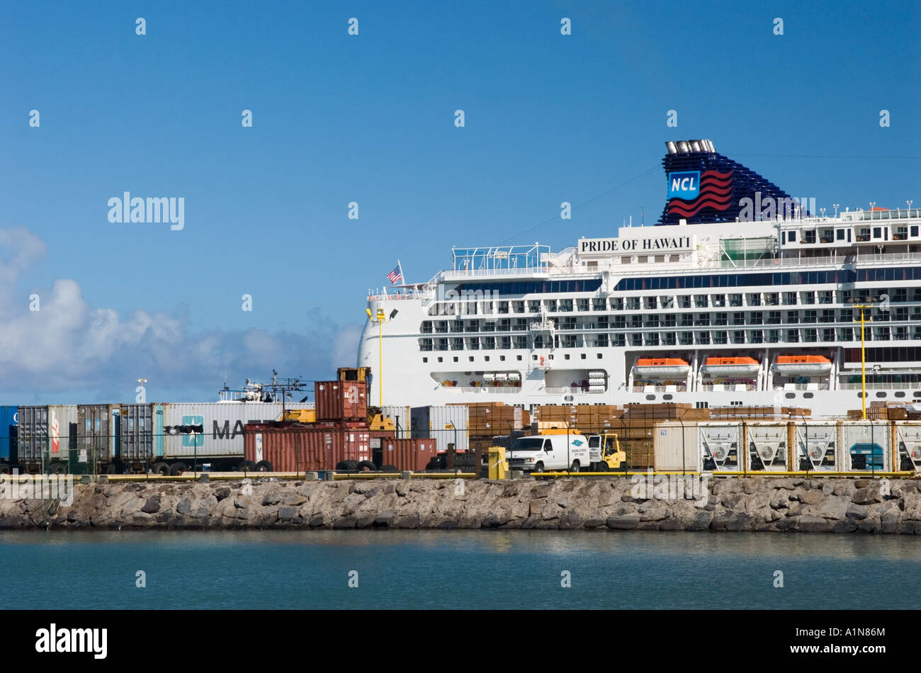 Pride of Hawaii nave da crociera in Maui, Hawaii Foto Stock