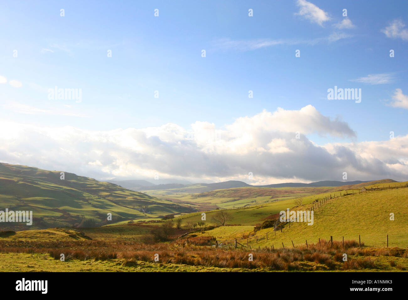 Colline di lingua gallese Foto Stock