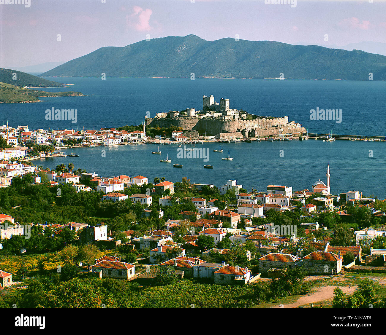 Tr - mar egeo Turchia: Bodrum e st. peters castle Foto Stock