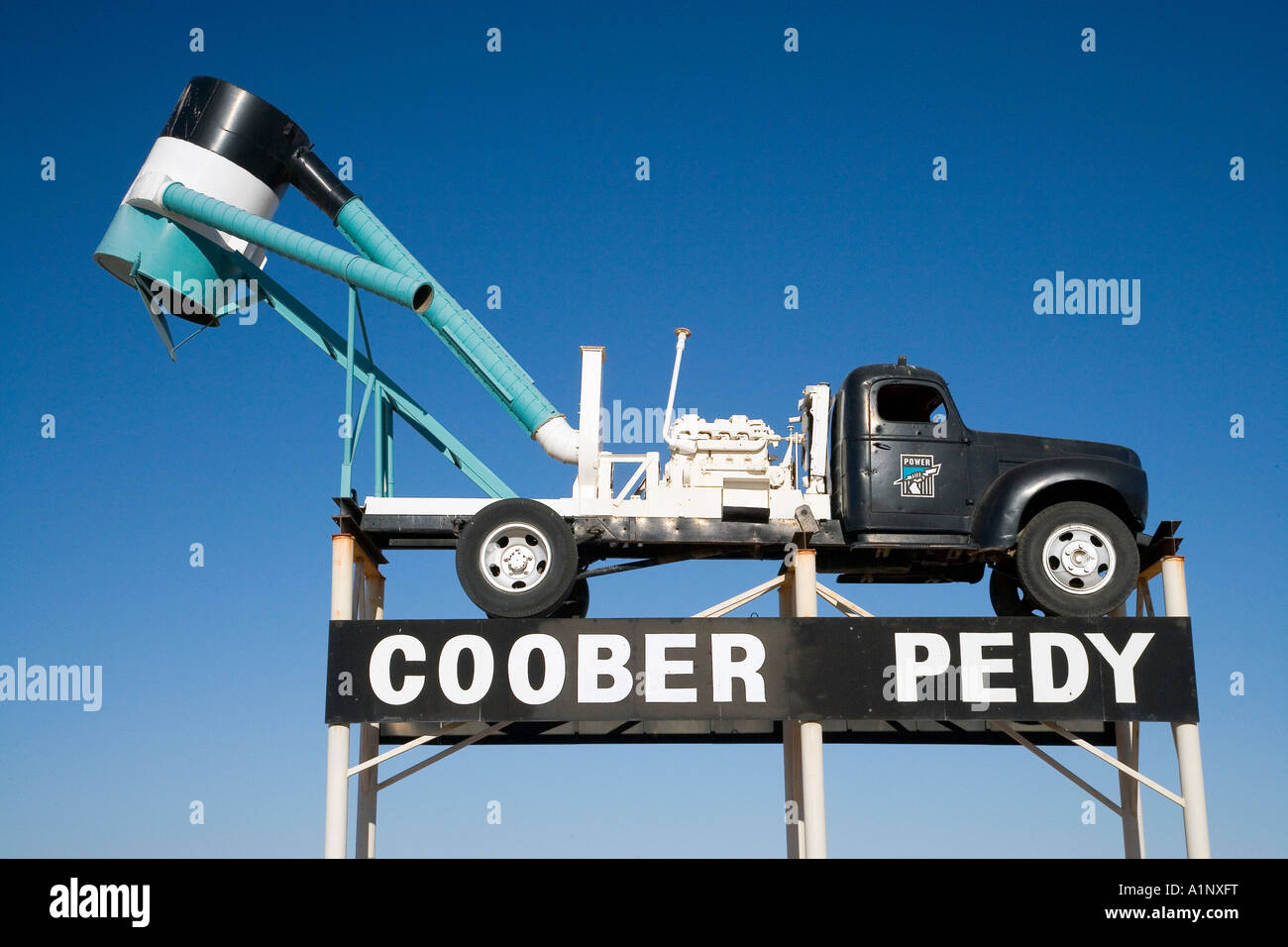 Segno del ventilatore Coober Pedy Outback South Australia Australia Foto Stock