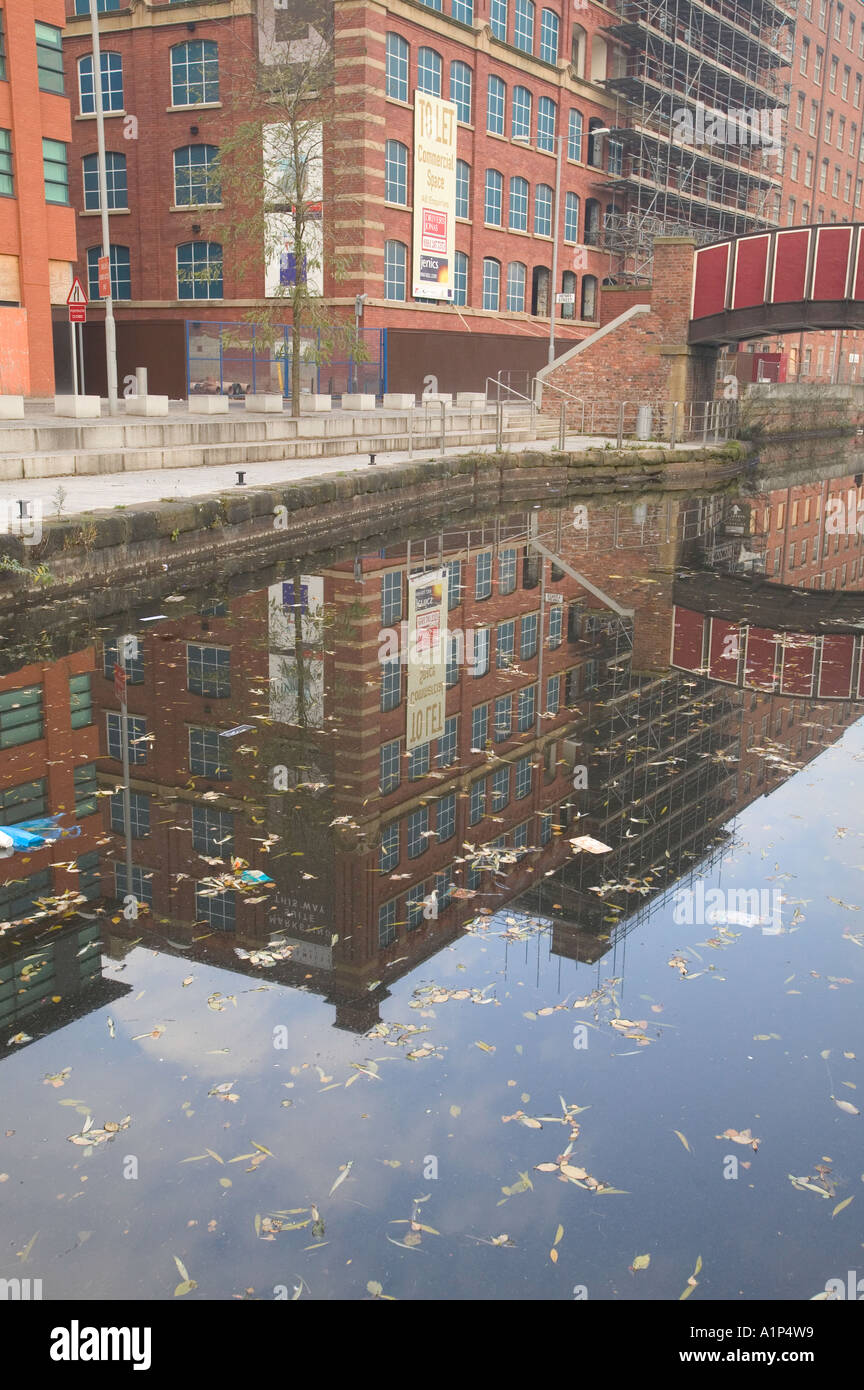 Vecchi Mulini di cotone a Manchester viene convertito in appartamenti di lusso Foto Stock