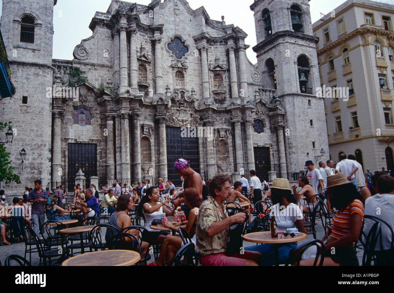 La Cattedrale di San Cristobal de la Habana, all Avana Vecchia, la Habana Vieja, costruito nel 1748 dall'architetto italiano Francesco Borromini Foto Stock
