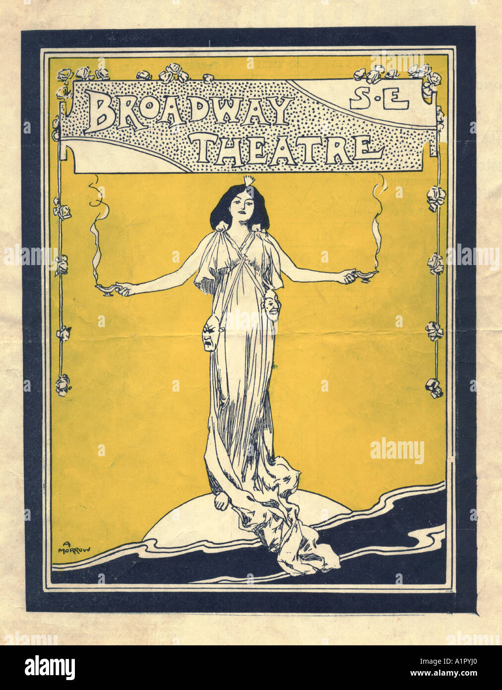 Teatro di Broadway, Londra, programma 1876 Foto Stock