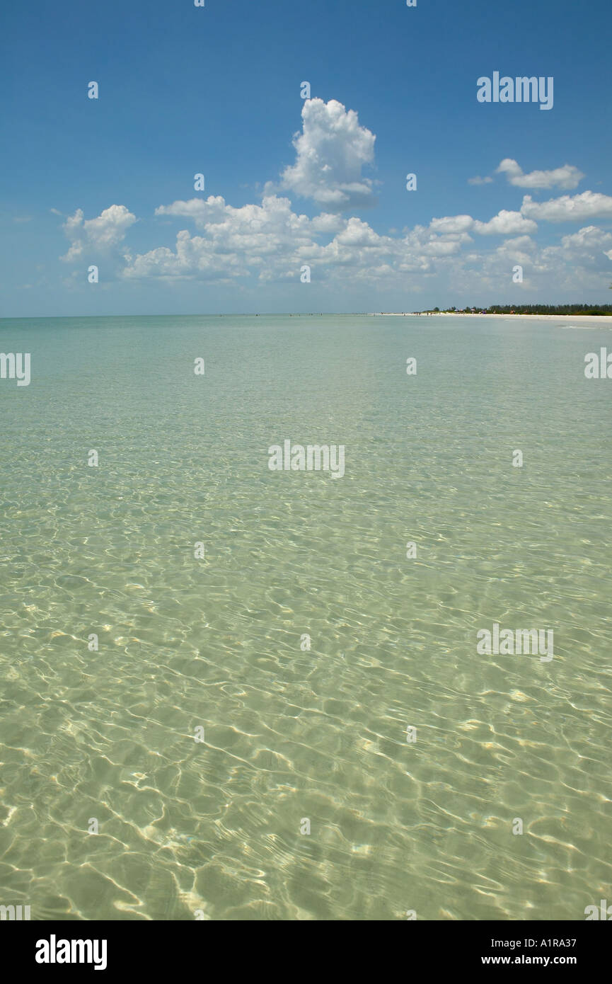 Le acque poco profonde off della spiaggia di Fort Desoto Park St Petersburg Florida USA Foto Stock