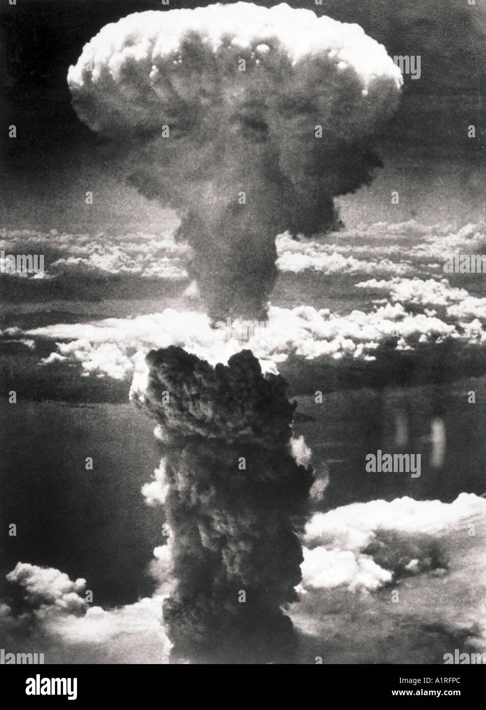 Nagasaki mushroom cloud da bomba atomica Fat Man Foto Stock