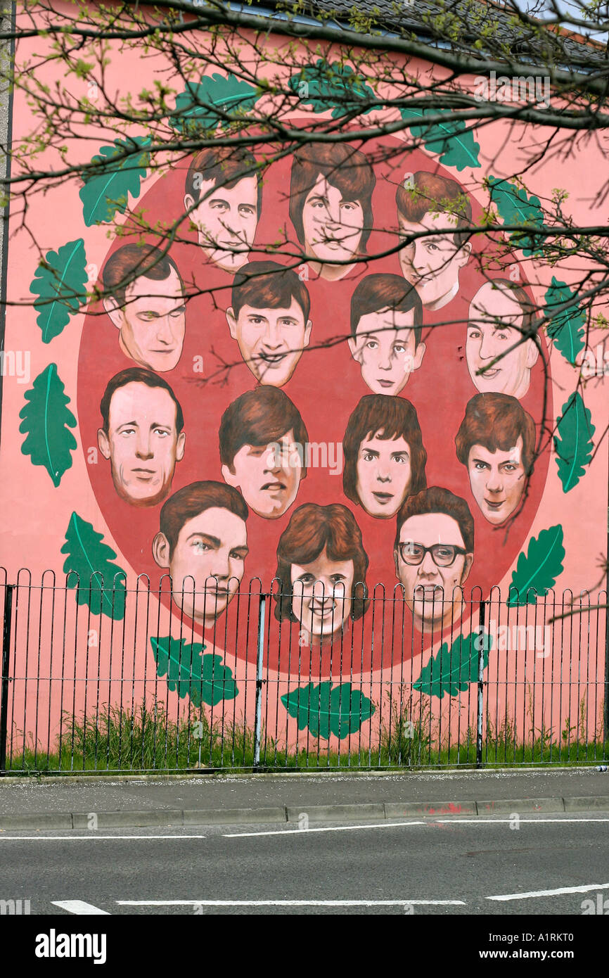 Bloody Sunday vittime con struttura ad albero Foto Stock
