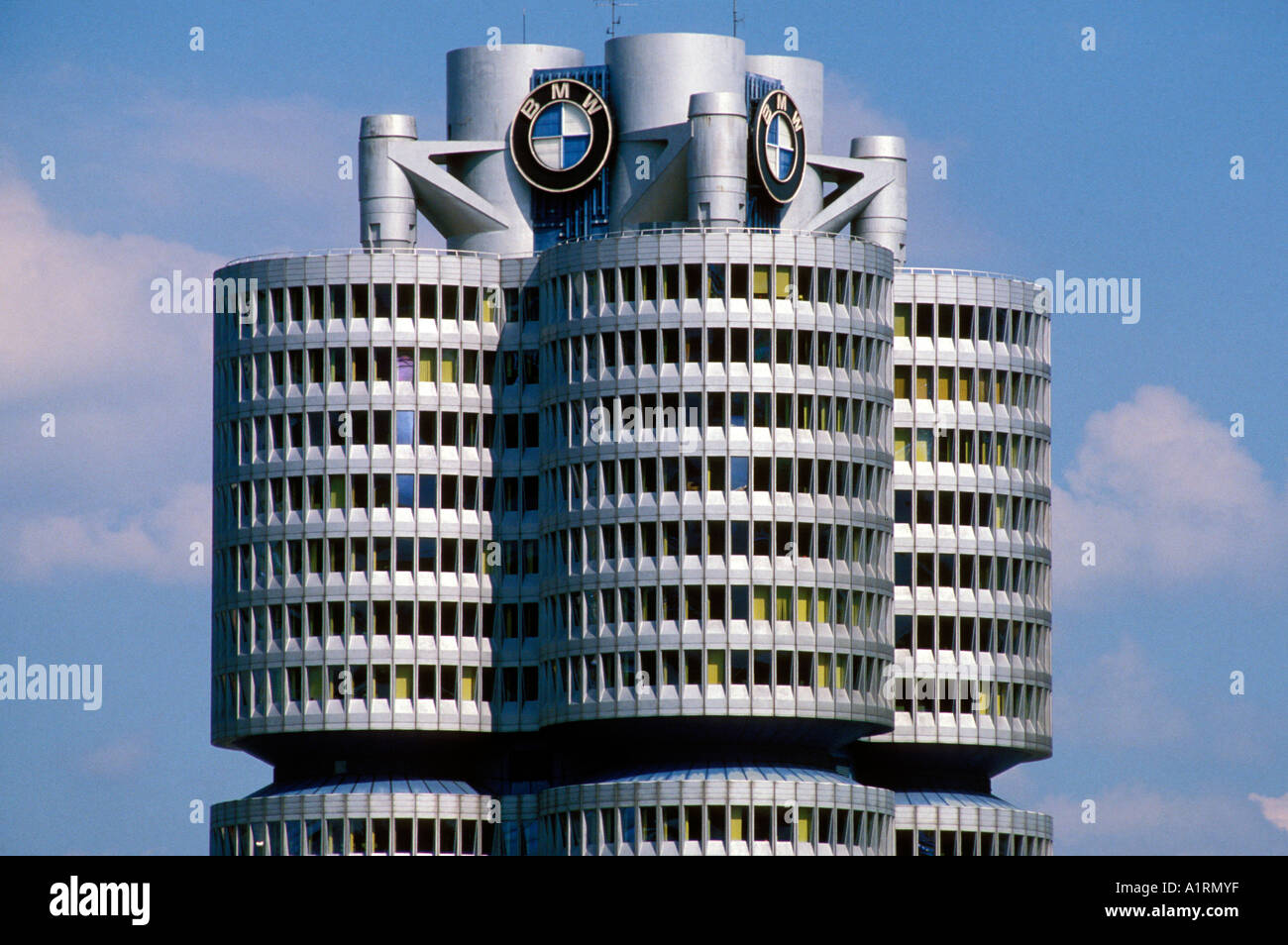 La sede della BMW a Monaco di Baviera Baviera Germania Foto Stock