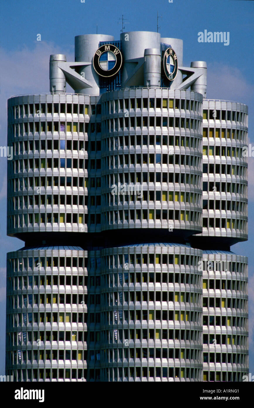La sede della BMW a Monaco di Baviera Baviera Germania Foto Stock