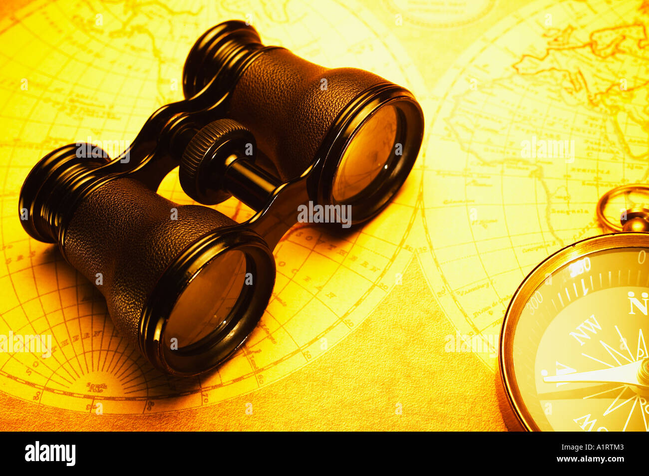 Vecchia mappa Foto Stock