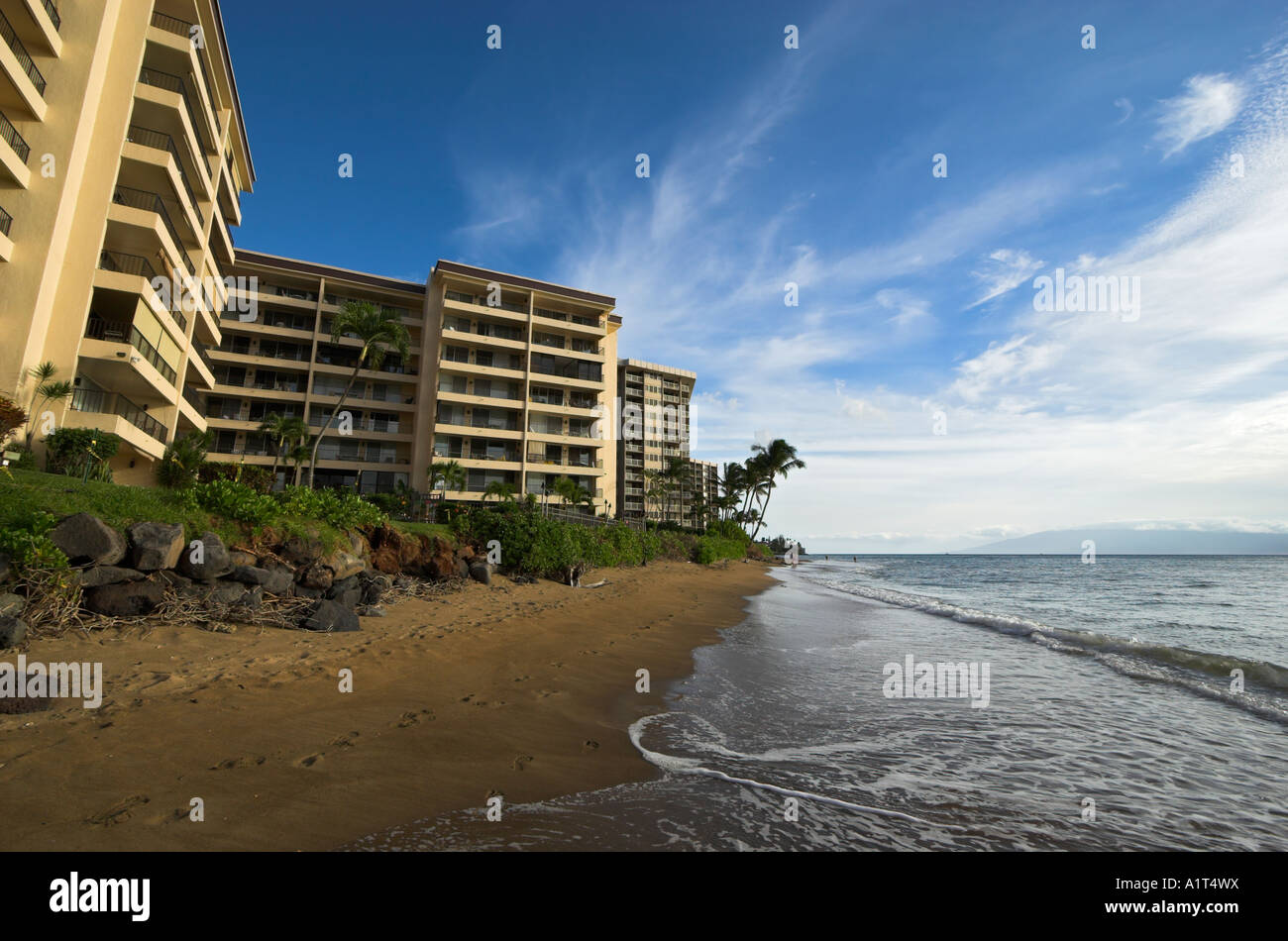 Beachfront Valley Isle Resort condominio, Kahana, West Maui, Hawaii, USA (agosto 2006) Foto Stock