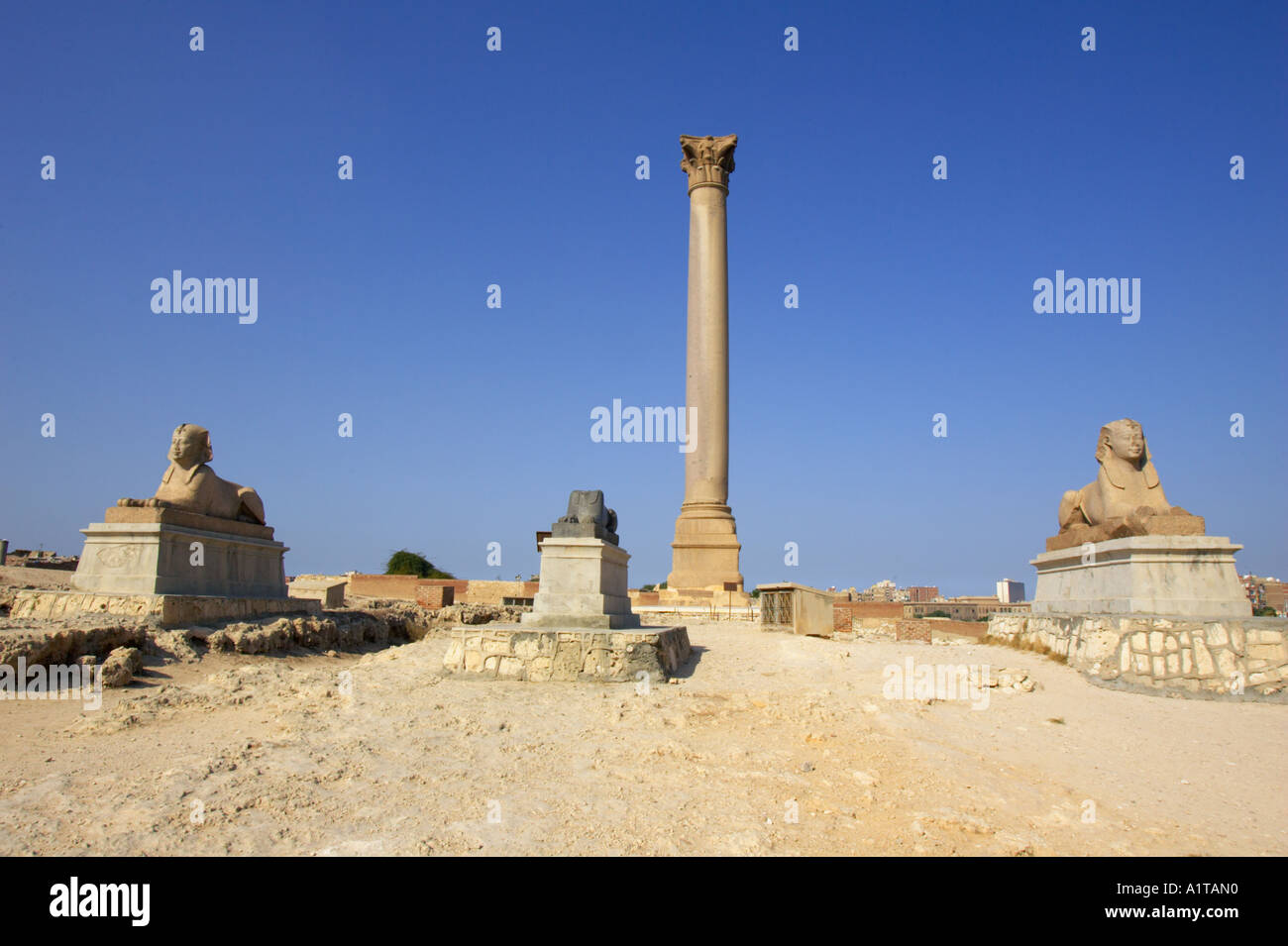 Pompei colonna montante Alessandria d Egitto Foto Stock