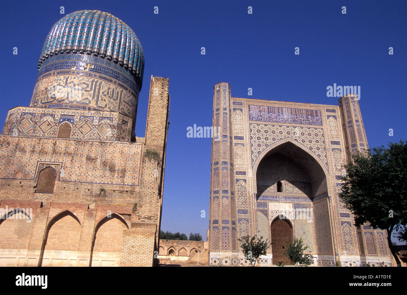 Bibi Khanym moschea, Samarcanda, Uzbekistan. Foto Stock