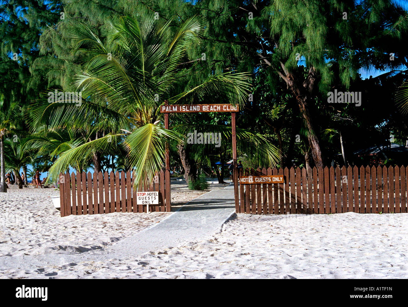 Gli ospiti dell'hotel unico segno isola di Grenada arcipelago delle Piccole Antille caraibi solo uso editoriale Foto Stock