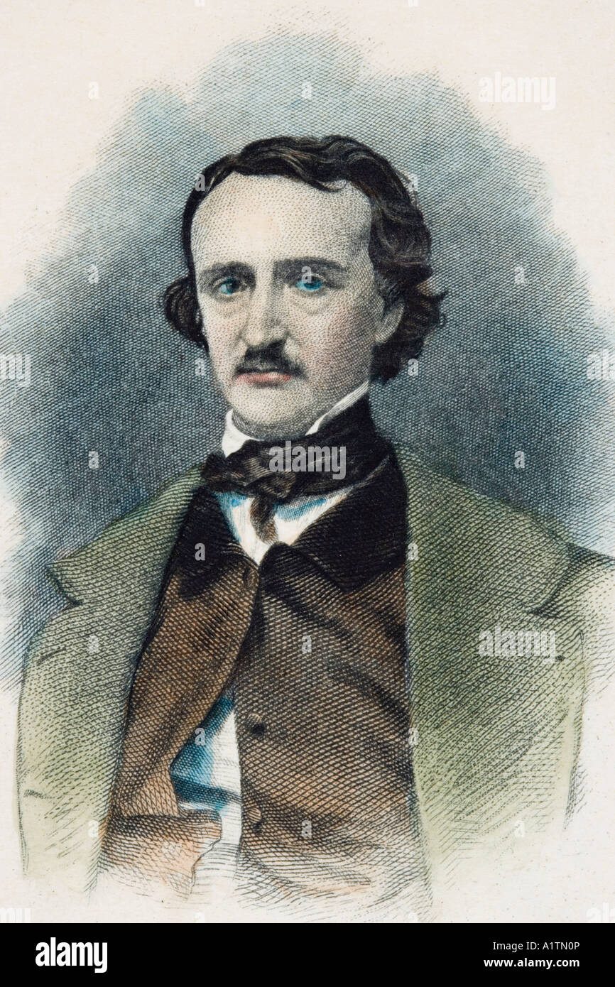 Edgar Allan Poe, 1809 - 1849. Scrittore, editore e critico letterario americano. Foto Stock
