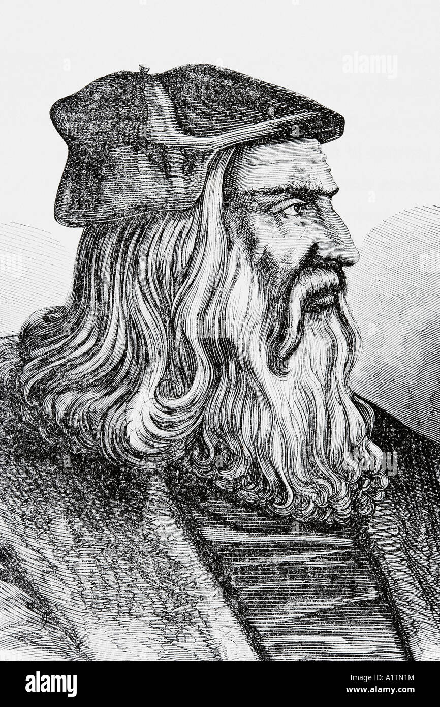 Leonardo di ser Piero da Vinci, aka Leonardo Da Vinci,1452 - 1519. Artista fiorentino Foto Stock
