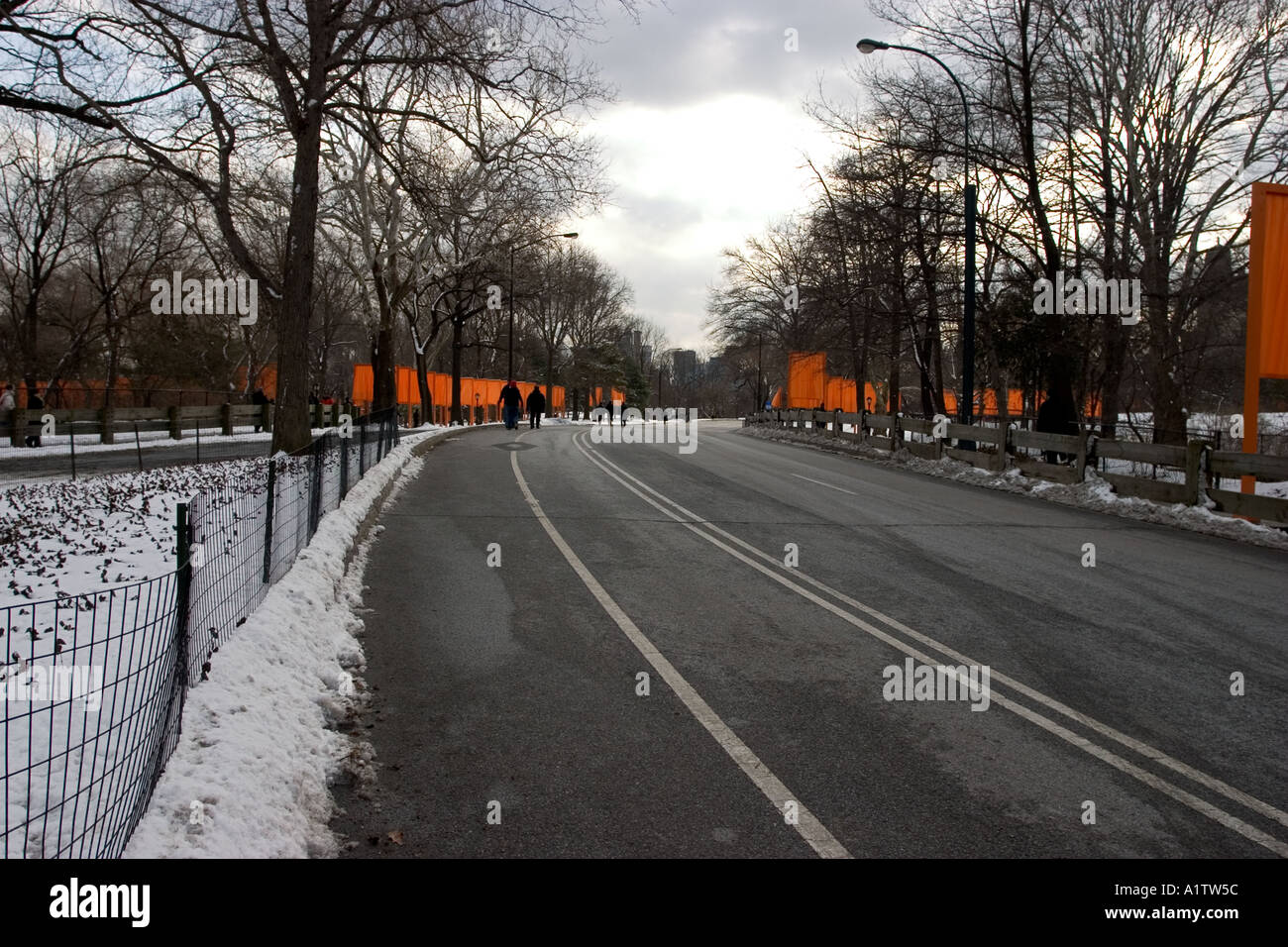 I cancelli il Central Park di New York Foto Stock