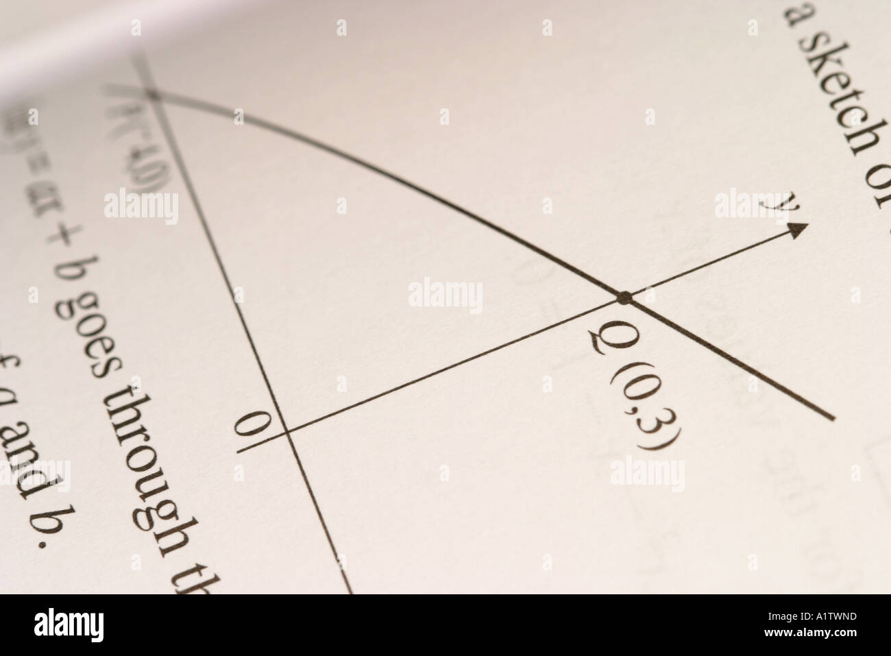 Libro di testo di matematica Foto Stock