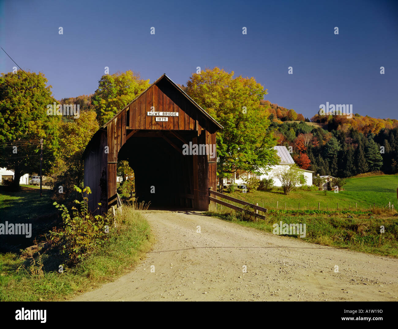 Ponte coperto a sud Tunbridge Vermont - USA Foto Stock