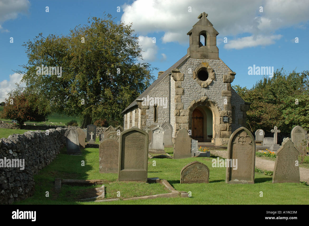 Poco Longstone Chiesa congregazionale, Derbyshire Foto Stock