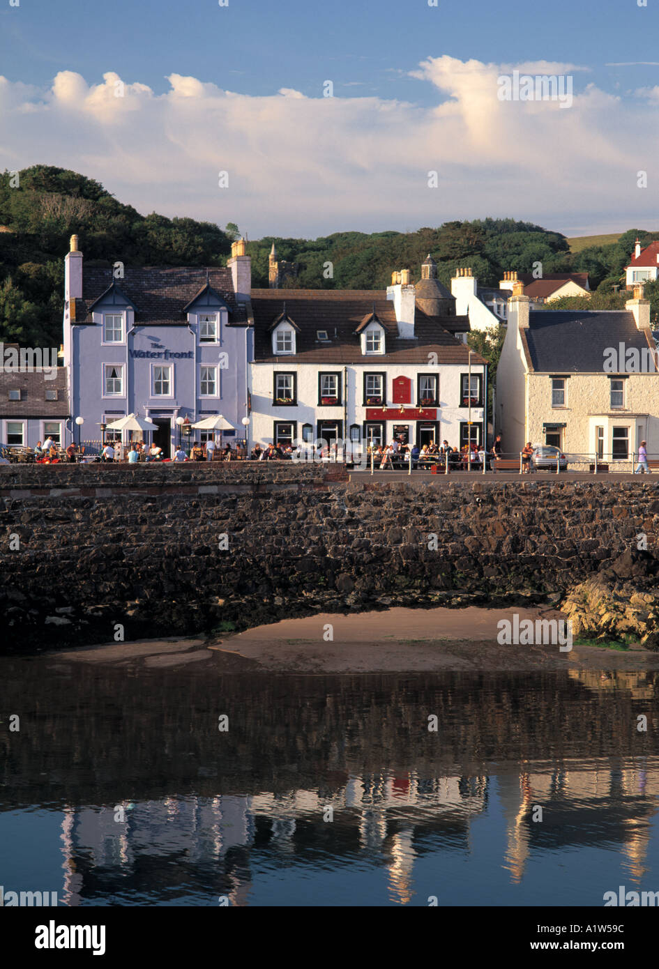 Rhins di Galloway hotel sul lungomare sulla pittoresca scenic piccola città costiera di Portpatrick Scotland Regno Unito Foto Stock