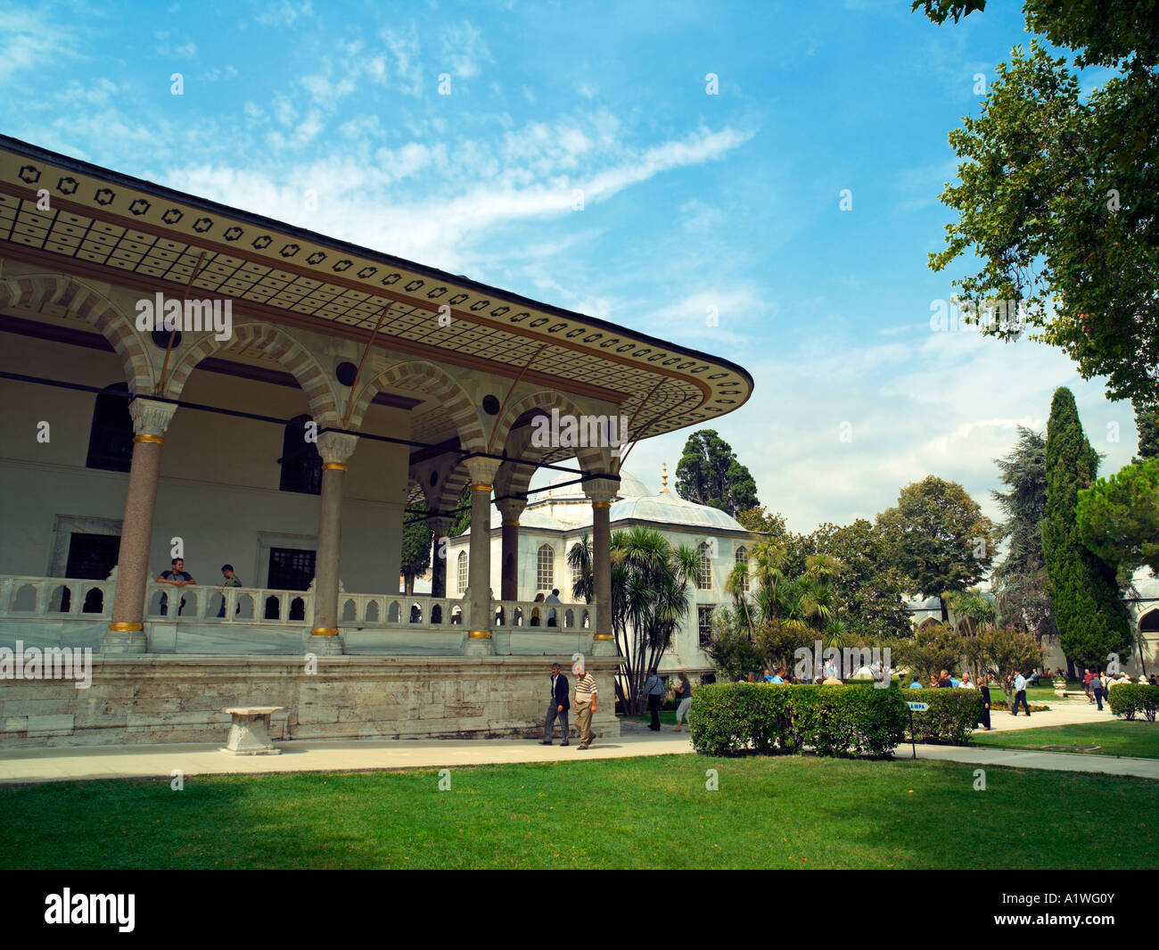 ]La Sala del Trono e terzo giudice nel palazzo Topkapi a Istanbul Foto Stock