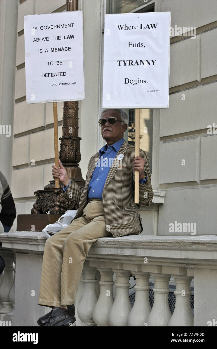 Anti war protester in Londra Foto Stock