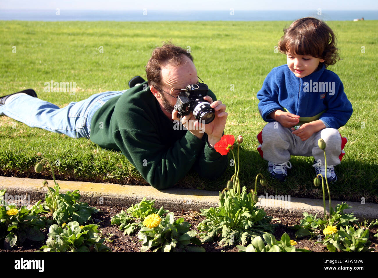 scattare una foto Foto Stock