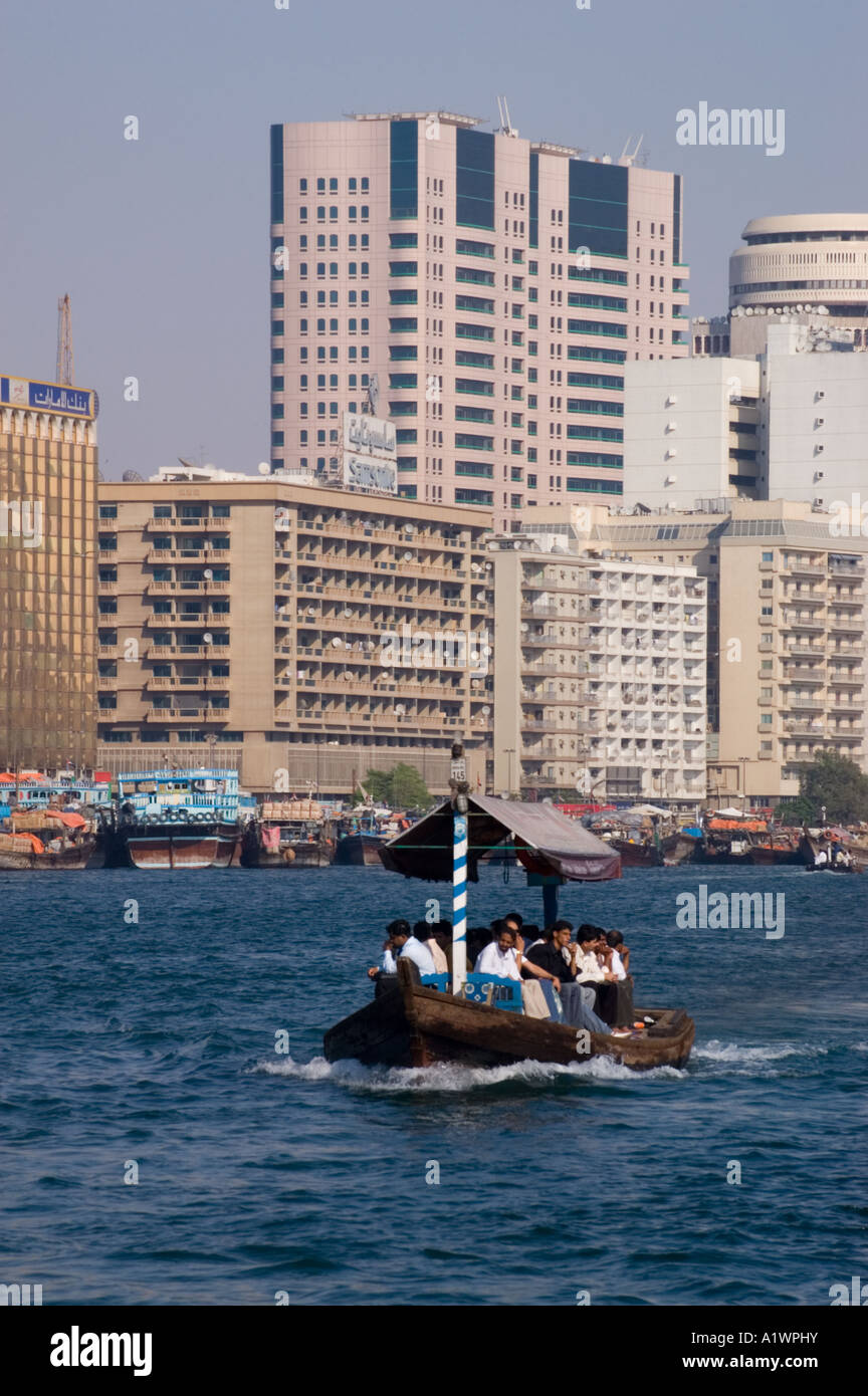 Abra Dubai Creek Foto Stock