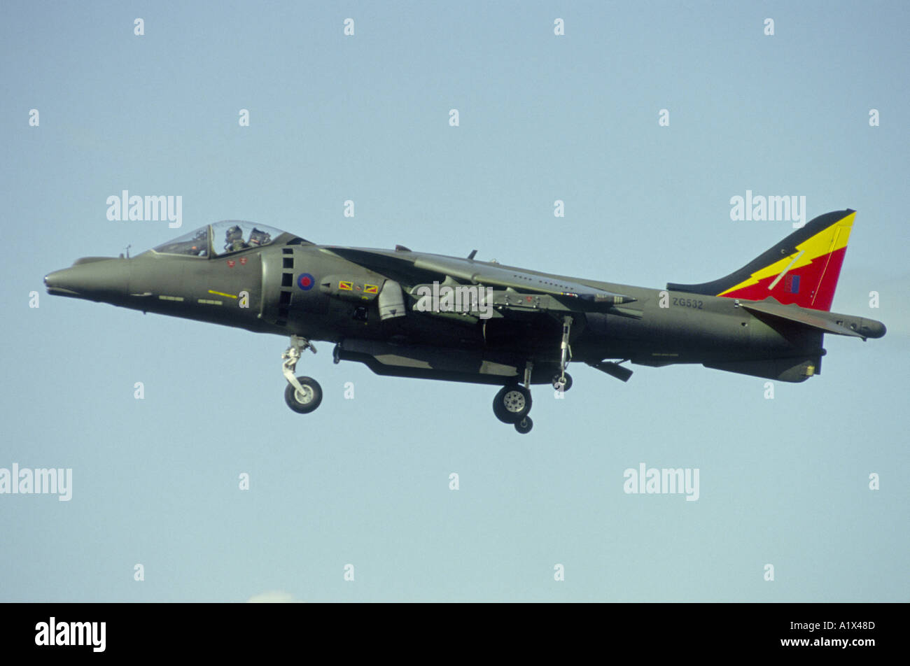 BAe Harrier GR7 V/STOL strike aircraft in esercizio in Scozia. GAV 1073-36 Foto Stock
