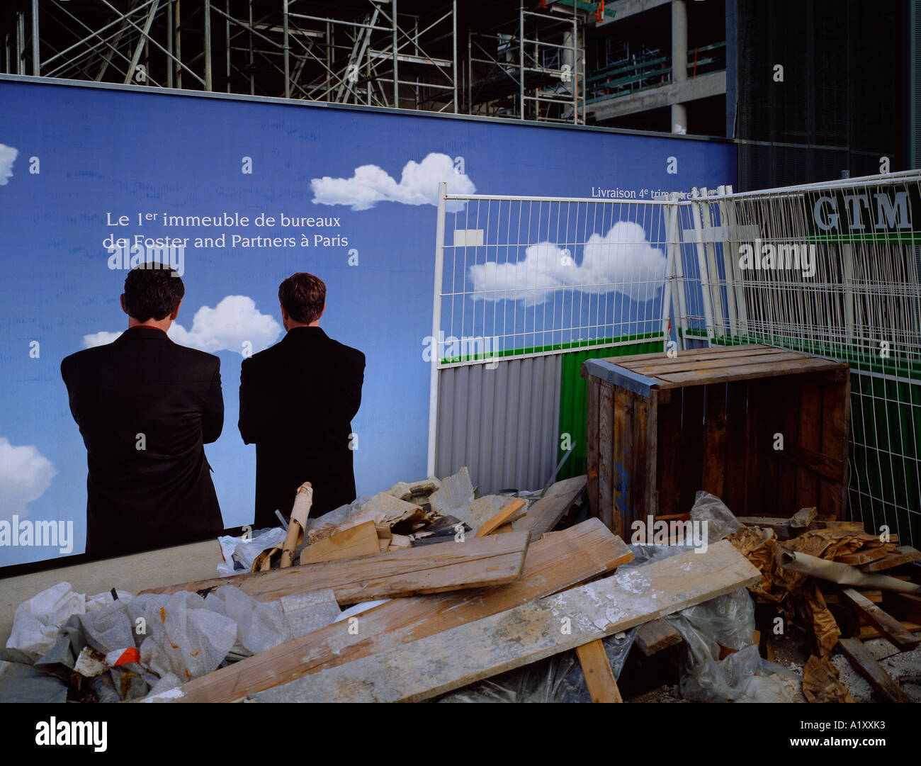 Lo sviluppo urbano di Tolbiac, tredicesimo arrondissement (distretto) di Parigi, Francia. High-end di scansione 6x7cm la trasparenza. Foto Stock