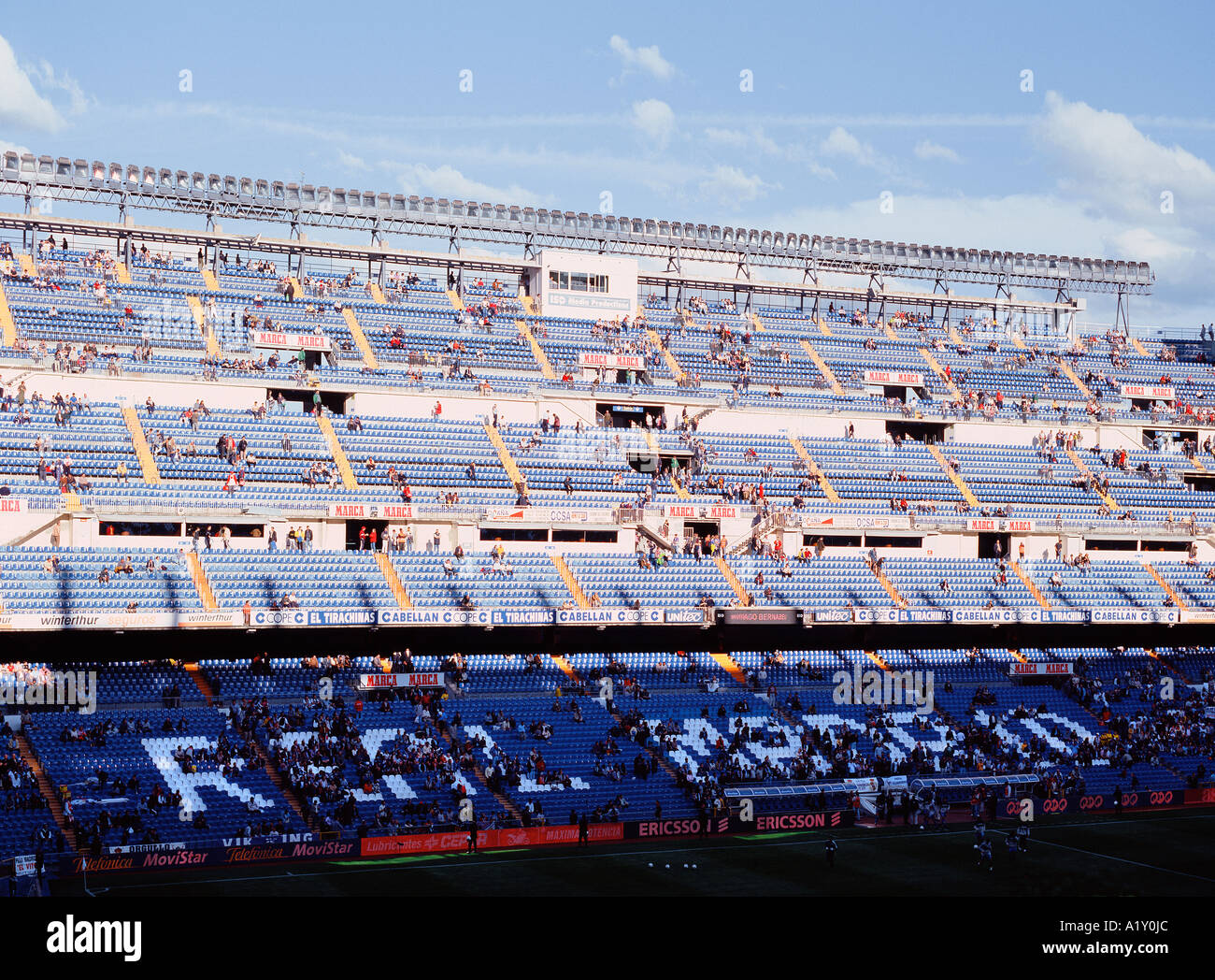 'Santiago Bernabeu' stadium, Madrid, Spagna. Foto Stock