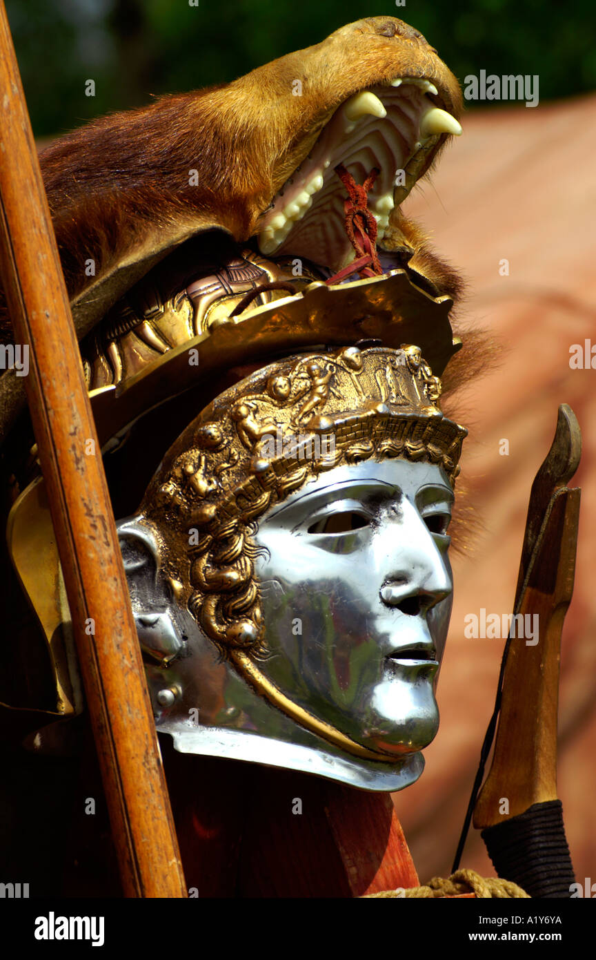 Replica cerimoniale romano la maschera per il viso Foto Stock