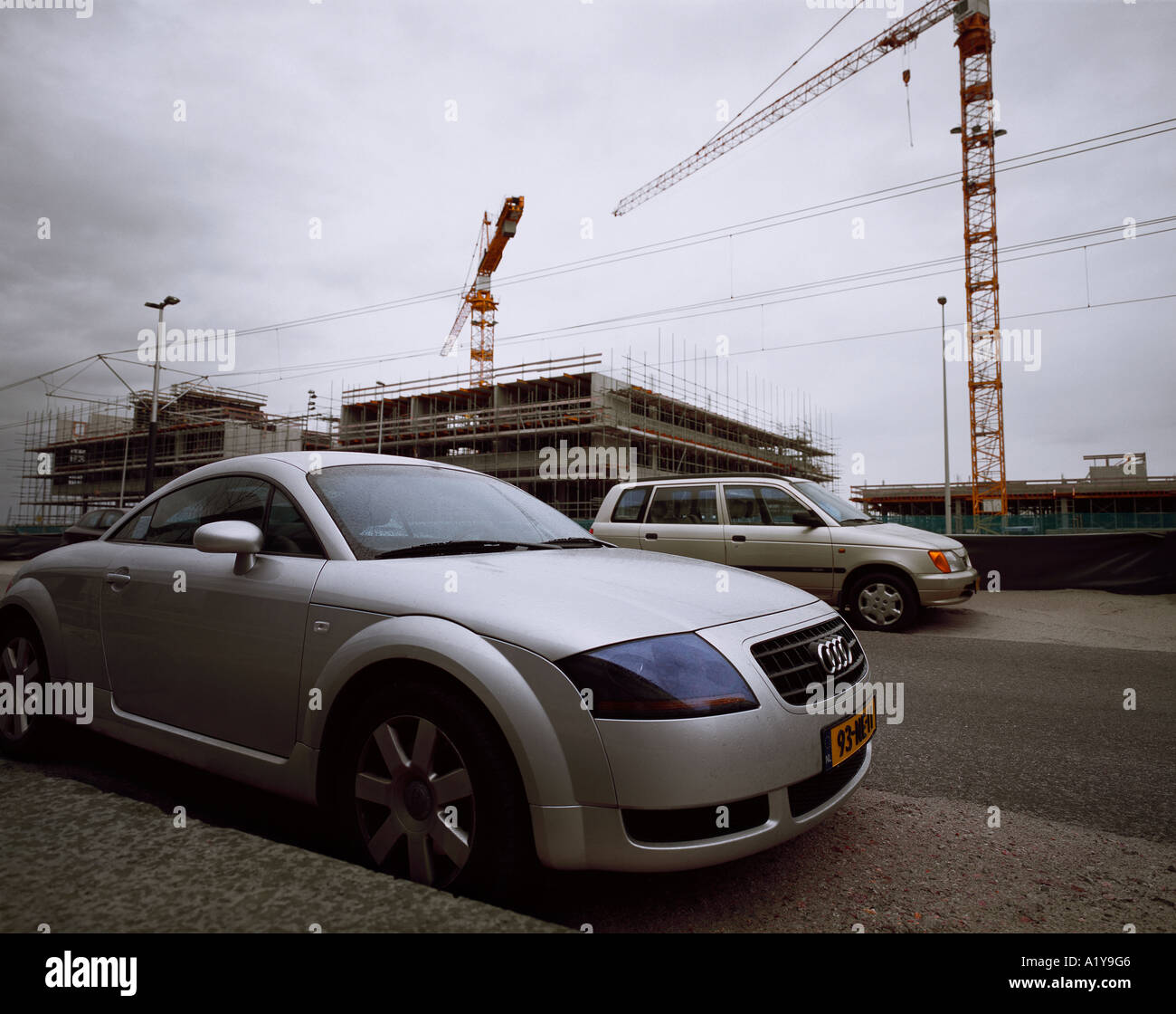Autonews, sviluppo IJburg, Amsterdam, Paesi Bassi. Foto Stock